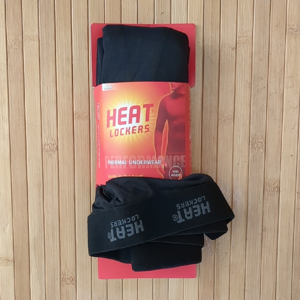 Mens Black Long Underwear Pants by Heat Lockers, Size XL, New, nwt